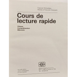 Méthode de lecture rapide TOME I TOME II TOME III --- vitesse -...