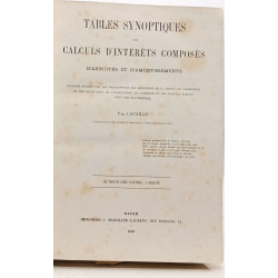 Tables synoptiques de calculs d'intérêts composés d'annuités et...