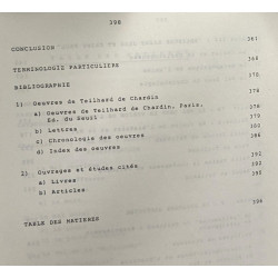 Le mystère du mal dans l'oeuvre de Teilhard de Chardin
