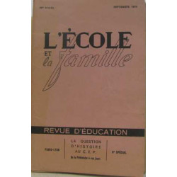 L'école et la famille revue d'éducation : N° spécial septembre 1958