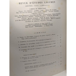 Revue d'études ligures - XXXIXème année n°1 Janvier/Mars 1973 +...