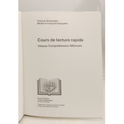 Méthode de lecture rapide Richaudeau - tome 1/ Cours théorique +...