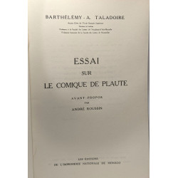 Essai sur le comique de Plaute --- avant-propos de André Roussin