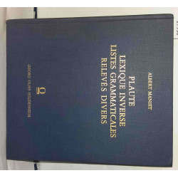 Plaute lexique inverse listes grammaticales relevés divers