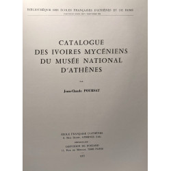 Les ivoires mycéniens - essai sur la formation d'un art mycénien +...