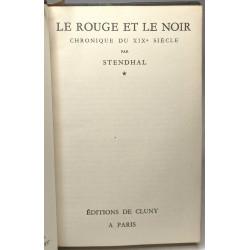 Le Rouge et le Noir Tome 1 et 2 / Bibliothèque de Cluny volume 10...