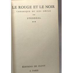 Le Rouge et le Noir Tome 1 et 2 / Bibliothèque de Cluny volume 10...