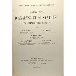 Principes d'analyse et de synthèse en chimie organique -...