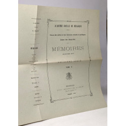 Mémoires - deuxième série TOME V - fascicule II (dernier):...