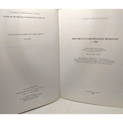 Documents d'archéologie régionale - 1. 1986 / Collection...