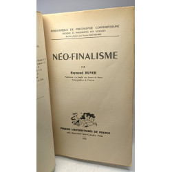 Néo-Finalisme / bibliothèque de philosophie contemporaine