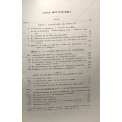 Des mouvements économiques généraux - TOME I