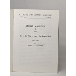La revue des lettres modernes N° 304-309 - André Malraux 1 (1972)...