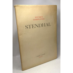 Stendhal oeuvres complètes - XXV volumes - textes établis par...