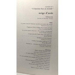 Neige d'août - lyrisme et Extrême-Orient - été 1999 numéro 1