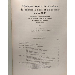 Quelques aspects de la culture du palmier à huile et du cocotier...