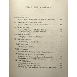 Etudes d'art dramatique: critiques d'un autre temps