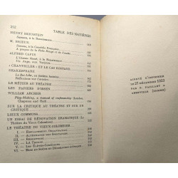 Etudes d'art dramatique: critiques d'un autre temps