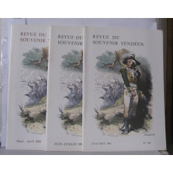 Revue du souvenir Vendéen 3 Numéros année 1981 manque la dernière...