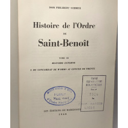 Histoire de l'Ordre de Saint-Benoit Tome III - Histoire Externe 1....