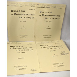 Extrait du Bulletin de Correspondance Hellénique - 11 volumes:...