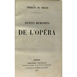 Petits mémoires de l'Opéra