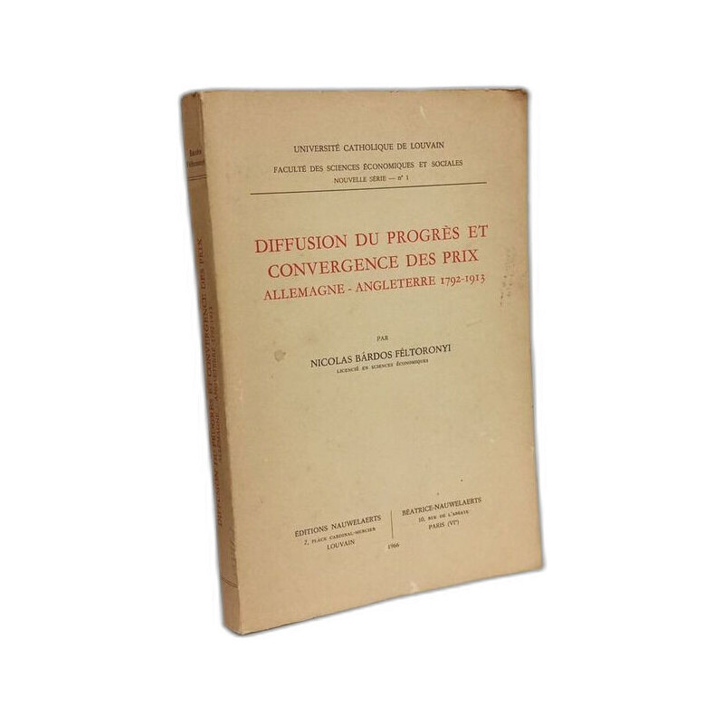 Diffusion du progrès et convergence des prix allemagne-angleterre...