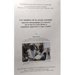 Les sauniers de la savane orientale - approche éthnographique de...