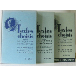 Textes choisis pour la lecture et l'explications 1ere 2nd 3eme...