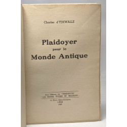 Plaidoyer pour le Monde Antique
