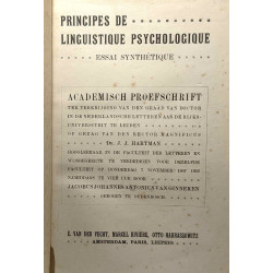 Principes de linguistique psychologique - essai synthétique