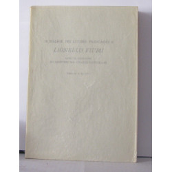 Hommage des lettres françaises à Lionello Fiumi avec le concours...