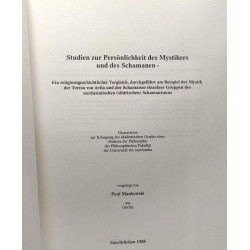 Studien zur Persönlichkeit des Mystikers und des Schamanen -...