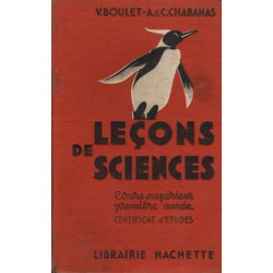 Leçons de sciences cours supérieur première année d'études