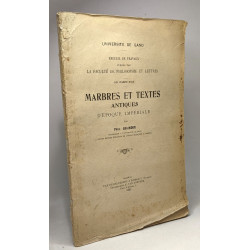 Marbers et textes antiques d'époque impériale - université de Gand...