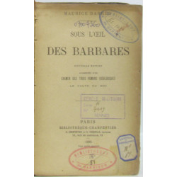 Sous l'oeil des barbares nouvelle édition augmentée d'un examen...