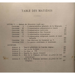 La Belgique sous la domination française 1792-1814 - 5 tomes: 1/...