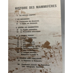 Histoire des mammiferes