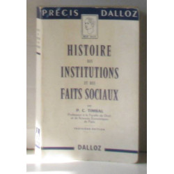 Histoire des institutions publiques et des faits sociaux