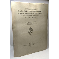 Catalogue des caractères d'impression hiéroglyphiques égyptiens...
