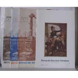 Revue du souvenir Vendéen 4 Numéros année 1971
