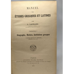 4 volumes compilés en un: Manuel des études grecques et latines...