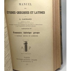 4 volumes compilés en un: Manuel des études grecques et latines...