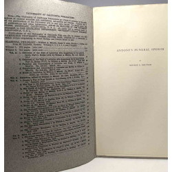 Antony's funeral speech - Classical Philology VOLUME 9 N°5 pp. 127-148