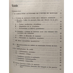 L'offre de monnaie - critique d'un concept | coll. économie et...
