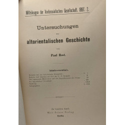 Untersuchungen zur altorientalischen Geschichte - Mittellungen der...