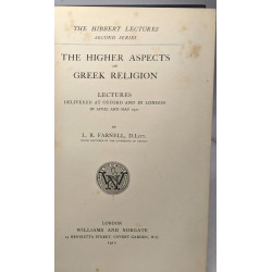 The higher aspects of greek religion / The hibbert lectures