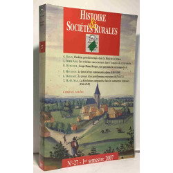 Histoire et sociétés rurales N° 27 1er semestre