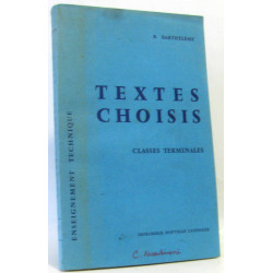 Textes choisis classes de terminales
