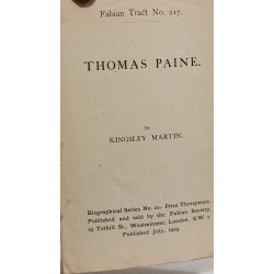 Thomas Paine - Fabian biographical series n°10